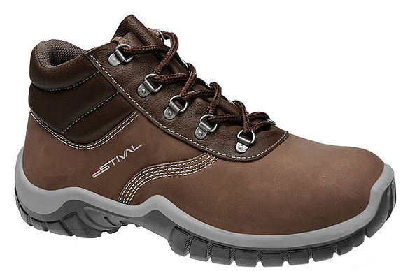Bota Work Couro Marrom Estival 41