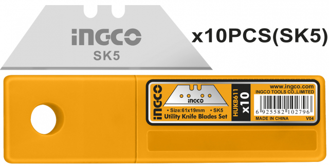 Kit de Lâminas Para Estilete 18mm 10pçs Ingco