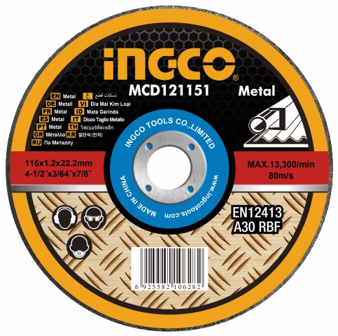 Disco de Corte 4.1/2" X 1 X 7/8" Ingco